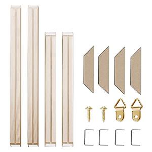 Texas Art DIY Wood Stretcher Bars Kit, White