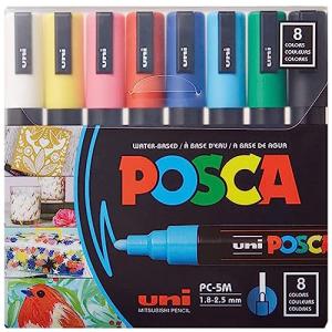 Posca Paint Markers: 8 Medium Reversible Tip Set