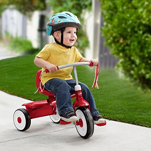 Radio Flyer Kids Adjustable Beginner Fold 2 Go Trike, Red