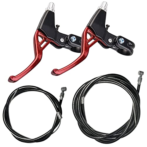 Lomodo 4 Piece Bicycle Brake Set - Aluminum Levers, Brake Wire