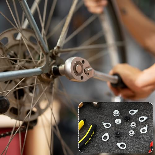 KALIONE 12 Pcs Bicycle Axle Nut Washer Kit