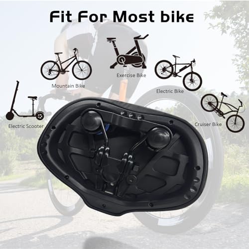 Twomaples 2024 Noseless Bike Seat Cushion - Wide & Comfortable for Men & Women