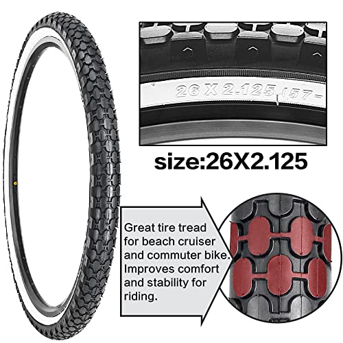 2 Pack Cruiser Bike Tires and Tubes Kit