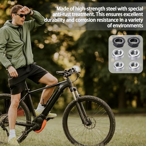 KALIONE 12 Pcs Bicycle Axle Nut Washer Kit