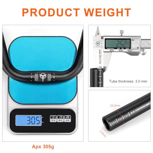 Aluminium Alloy Mountain Bike Riser Handlebars - 31.8/25.4