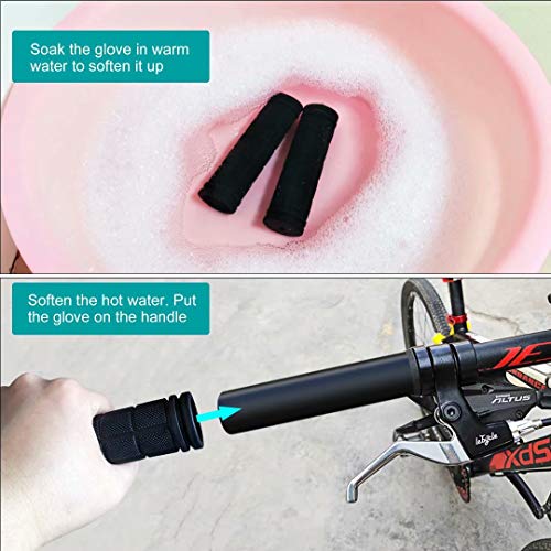Kids Non-Slip-Rubber Bicycle Handle Grips, 4pcs