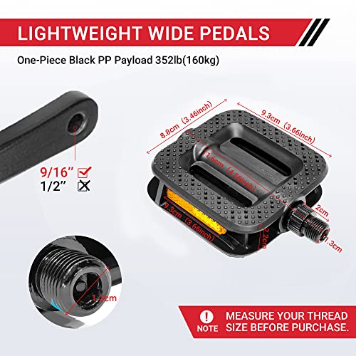 Himiway Bike Pedals - Lightweight Non-Slip Platform Pedals