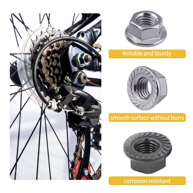 YINARONG Flanged Axle Nut & Safety Washer Kit