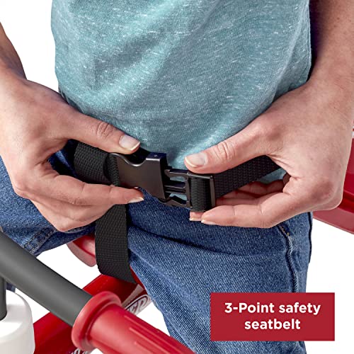 Radio Flyer Pedal & Push 4-in-1 Stroll 'N Trike®, Red Tricycle for Toddlers
