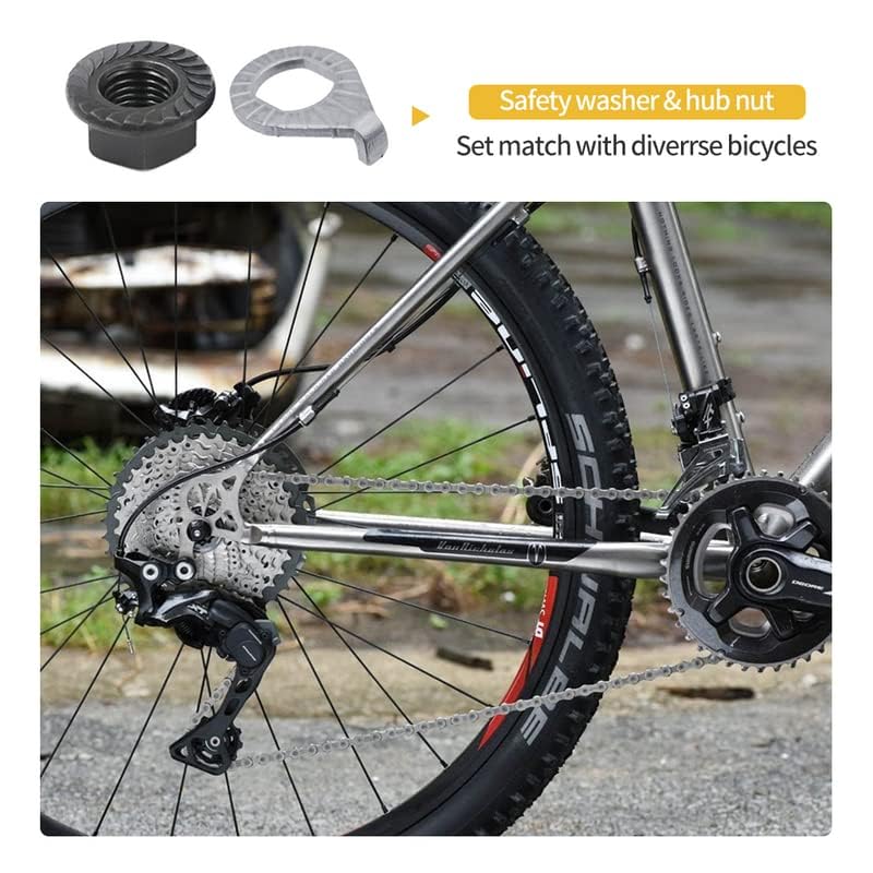 YINARONG Flanged Axle Nut & Safety Washer Kit