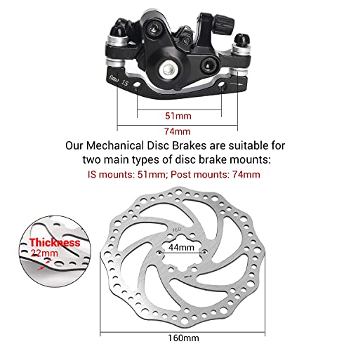 TOBWOLF 1 Pair MTB Front & Rear Brake Kit
