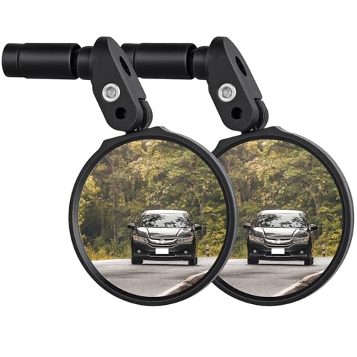 360-Degree Rotating Unbreakable Bike Mirrors for Safe Cycling (2 Sets)