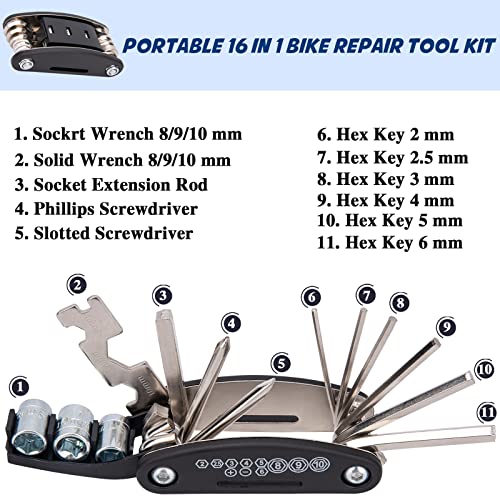 Portable Bike Repair Kit with Tools & Mini Pump