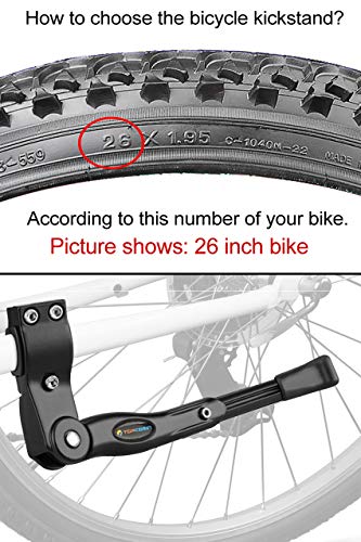 Adjustable Aluminium Bike Kickstand for 22-28 inch Bikes