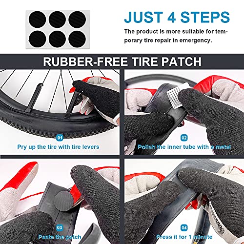 Bike Inner Tire Repair Kit - 15 Patches, Portable Storage