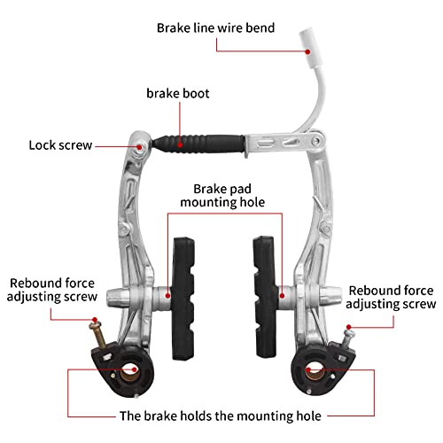 Universal Cycling Front and Rear Brake Set, Silver