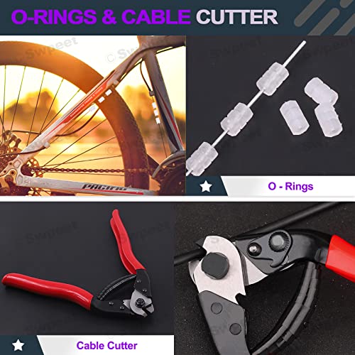 Swpeet 83Pcs Stainless Steel Bike Cable Tool Kit