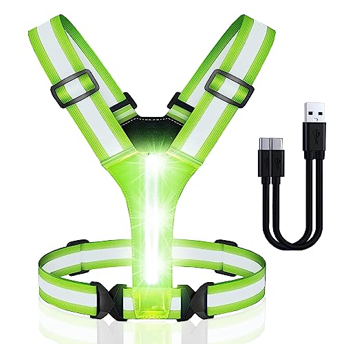 USB Rechargeable LED Reflective Vest for Cycling