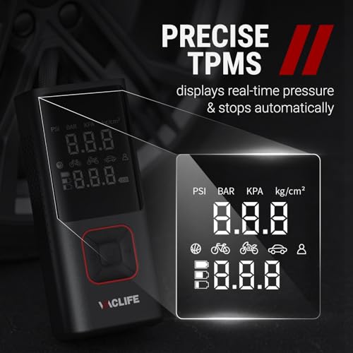 VacLife Cordless Tire Inflator - Compact Bike Pump