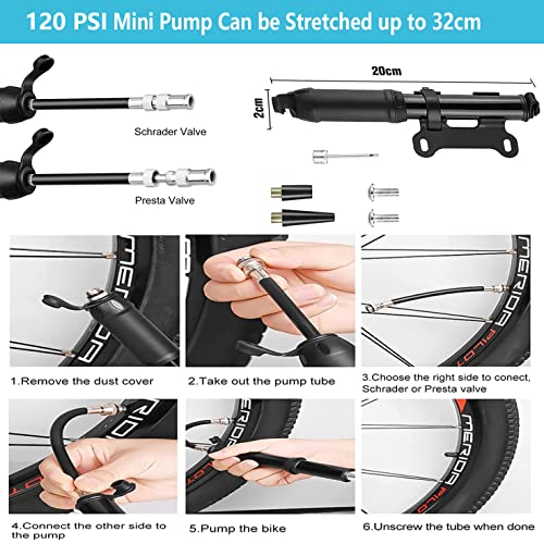 AaiLucky Bike Repair Kit with Pump & Saddle Bag