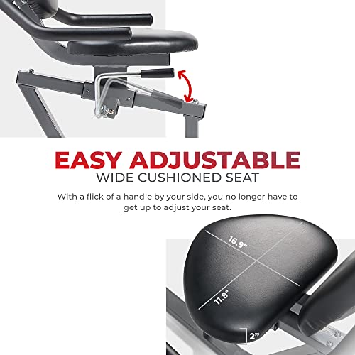 Sunny Magnetic Recumbent Exercise Bike | Pulse Monitoring