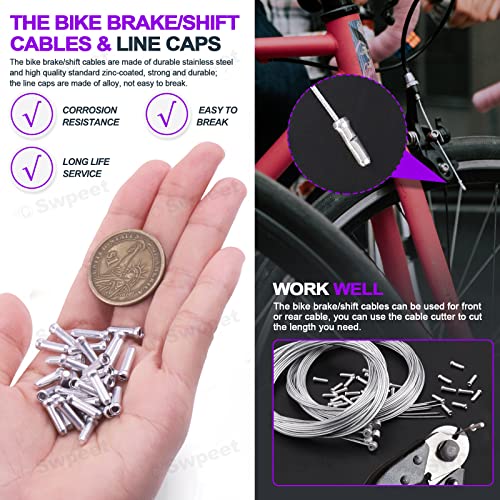 Swpeet 83Pcs Stainless Steel Bike Cable Tool Kit