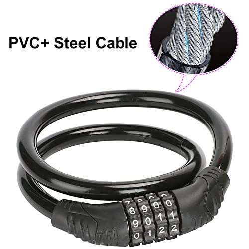 Secure 2-Pack Bike Locks: Anti-Theft Cable Chain