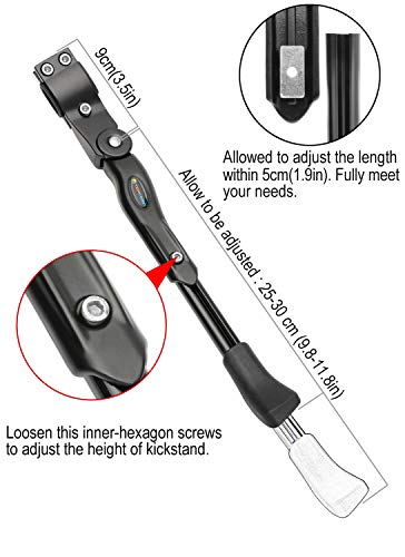 Adjustable Aluminium Bike Kickstand for 22-28 inch Bikes