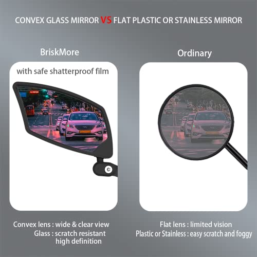 BriskMore Adjustable Left Side Bike Mirror