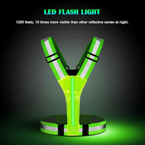 USB Rechargeable LED Reflective Vest for Cycling
