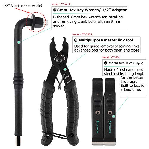 Bike Tool Kit - 23 Pieces - Black