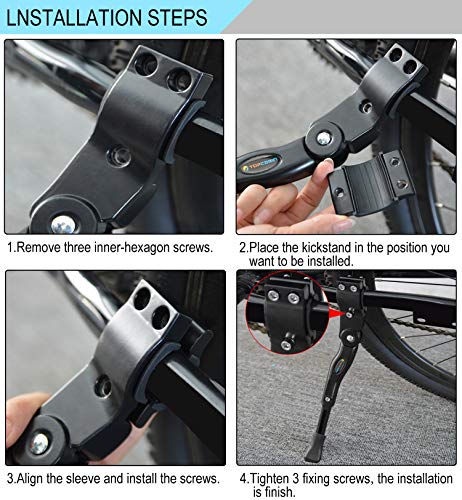 Adjustable Aluminium Bike Kickstand for 22-28 inch Bikes