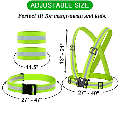 High Visibility Reflective Vest and Armbands for Cycling