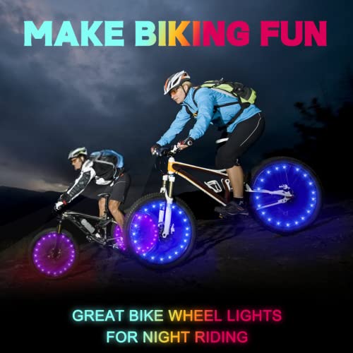TINANA LED Bike Wheel Lights - Blue (2-pack)