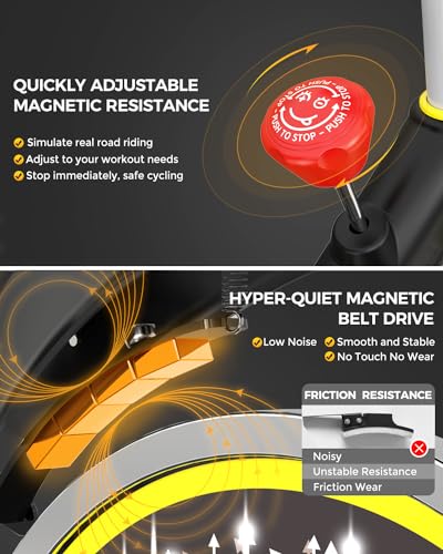 Upgraded Magnetic Resistance Cycling Bike for Home