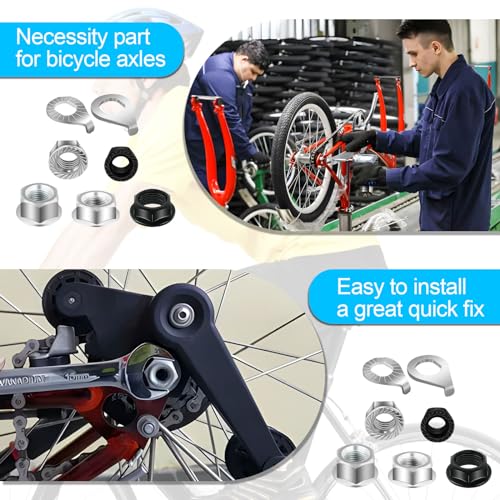 24PCS Syocsek Bike Nuts & Safety Washers Kit