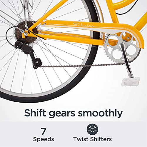 Schwinn Wayfarer Hybrid Bike, Men and Women's, Yellow