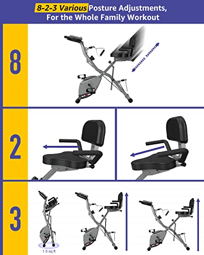 KURONO 4 IN 1 Foldable Exercise Bike
