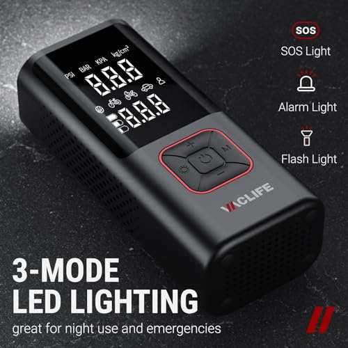 VacLife Cordless Tire Inflator - Compact Bike Pump