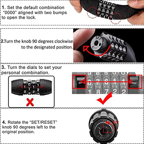 Secure 2-Pack Bike Locks: Anti-Theft Cable Chain