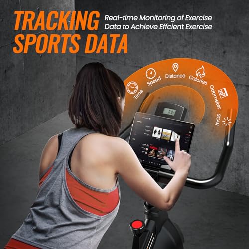 MGDYSS Indoor Cycling Bike with LCD Monitor & Comfortable Seat
