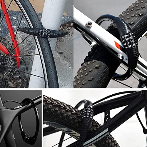 Secure 2-Pack Bike Locks: Anti-Theft Cable Chain