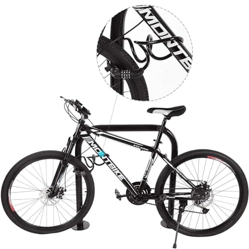4ft Coiled Bike Cable Lock with Mount