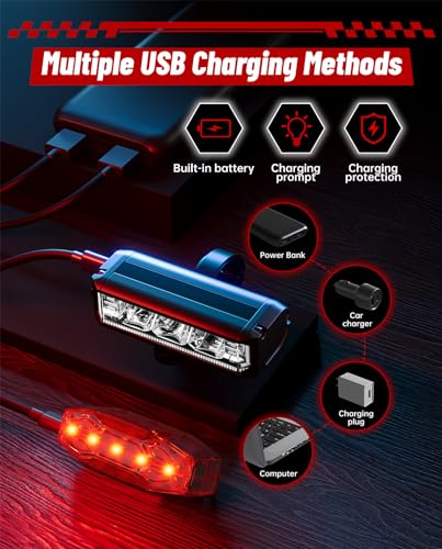 Bike Lights Set: Front and Rear LED for Night Cycling