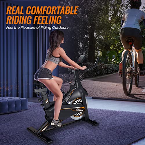 MGDYSS Indoor Cycling Bike with LCD Monitor & Comfortable Seat
