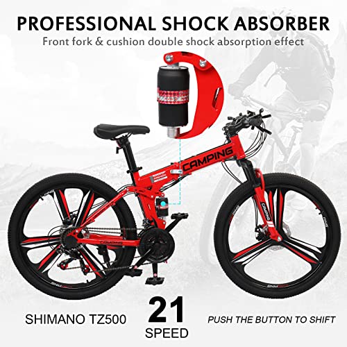 Ktaxon 26" Foldable Mountain Bike with 21-Speed