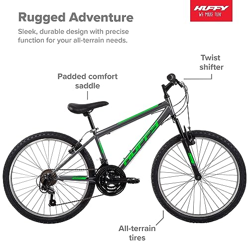 Huffy Stone Mountain Men's Mountain Bike - 24", Charcoal Grey