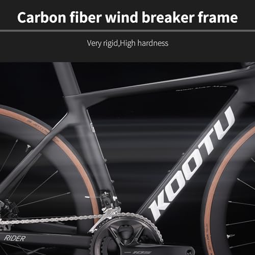KOOTU Carbon Road Bike with Shimano R7120 Disc Brakes