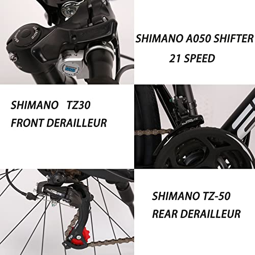 EUROBIKE Road Bike, 21-Speed Bicycle, 700C Wheels