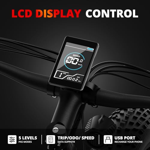 AMYET EB26 1000W Electric Bike, 48V 15Ah, 31mph